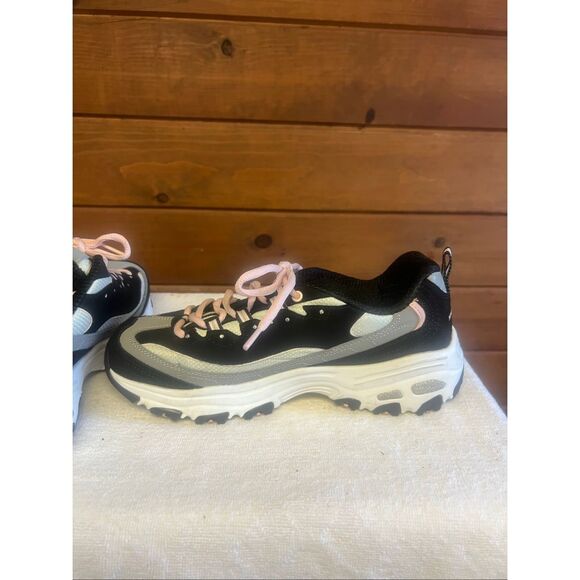 Skechers D'Lites 1.0 running shoes Black/Gray Sz 8 - Picture 5 of 8